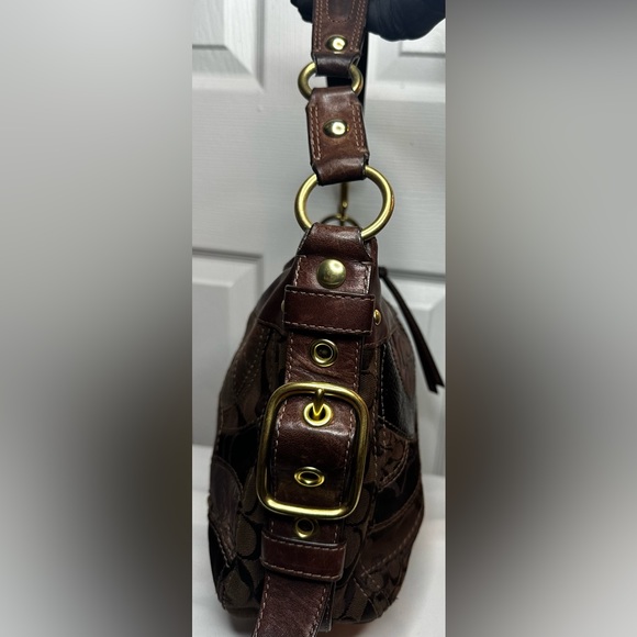 Coach Est. 1941 Zoe Vintage Mosaic Leather Signature Patchwork hobo purse EUC - Picture 10 of 17